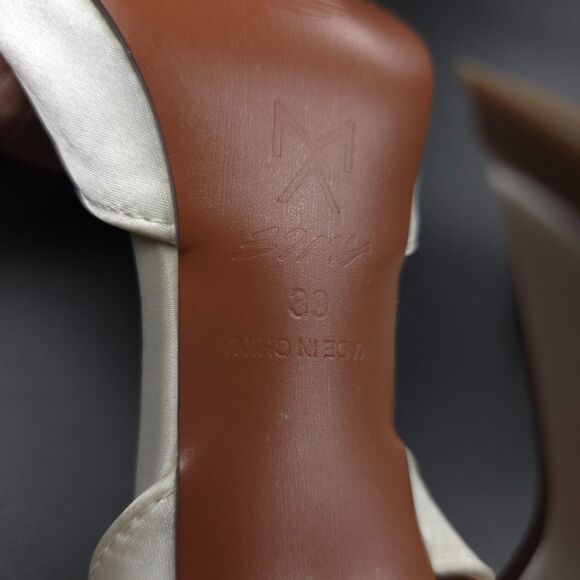 AMINA MUADDI Begum Sling 70 White Satin Swarovski Crystal Pointed Pumps 90s y2k - Picture 13 of 13